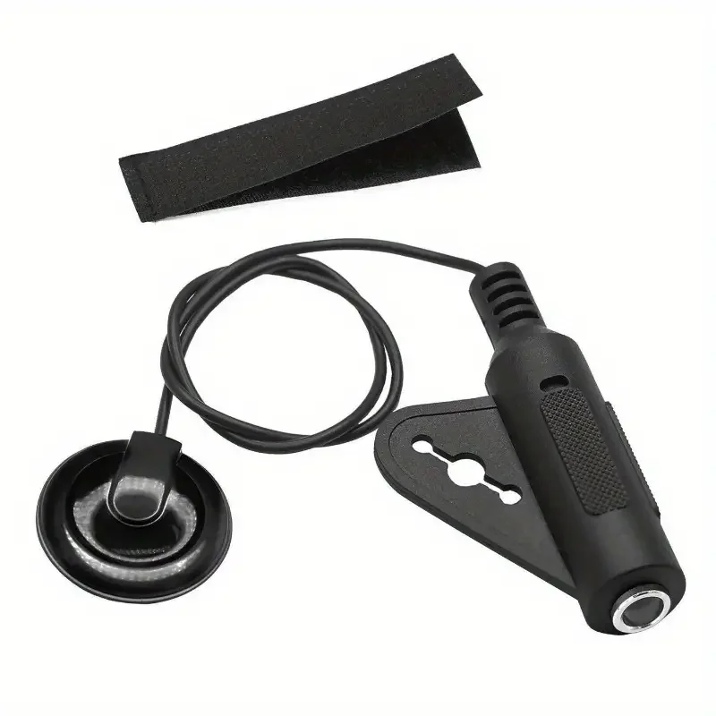 Professionele piëzo-elektrische contactpickup voor akoestische gitaren, ukeleles, harpen en banjo's - eenvoudige installatie,: WHITE