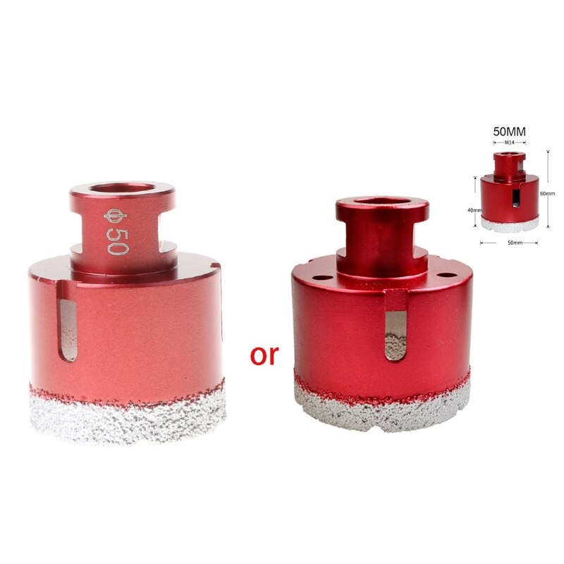 6-75mm M14 Vacuum Brazed Drill Bit High Hardness Less Resistance Hole Saw Cutter for Marble Concrete Ceramic Tile Au11 21