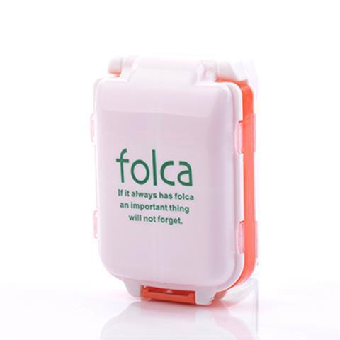 One Week Travel 8 Compartments Small Pill Box Divided Into Compartment Single Cover Portable Pill Box Tablet Capsule Storage Box: black