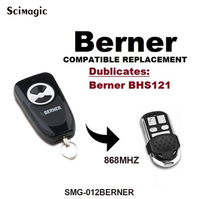 BERNER 868.3MHz garage door remote control BERNER BHS140 BHS110 BHS121 opener keychain