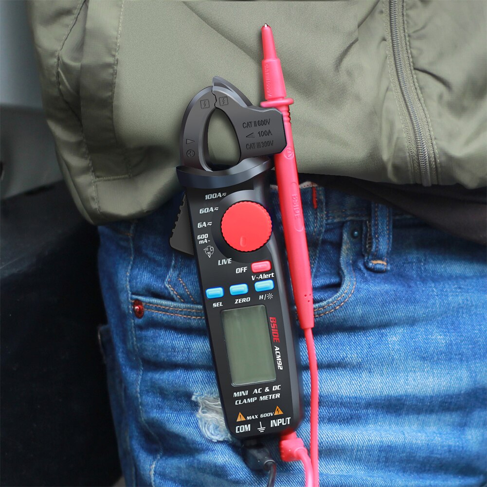 ACM92 Digital LCD Clamp Meter Multimeter 6000 Counts Voltage Current Tester Automatic Range True Rms High Precision Multimeter