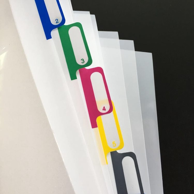 Classeur de documents A4 blanc pur 5/10/20 feuilles, diviseur d&#39;indexation en plastique souple 11 trous d&#39;étiquette, classeur de portefeuille, organisateur de fichiers d&#39;école de bureau