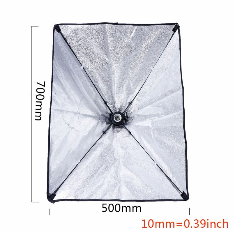 50 x 70cm studio lys fotografering softbox paraply  fr 4 sokkel  e27 pærehoved