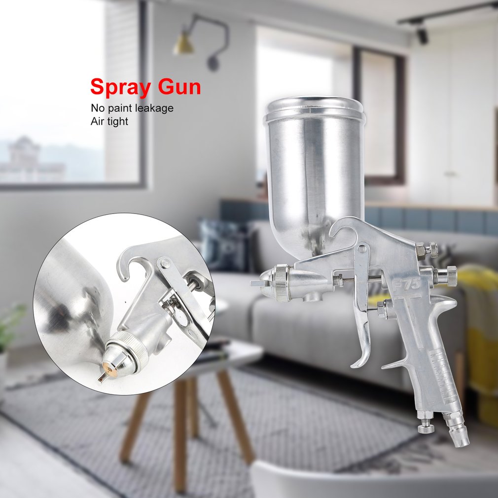 F75 Air Painter Spray Gun Pneumatic 1.5mm Nozzle 400ML Airbrush Sprayer Painting Atomizer Tool With Hopper For Painting Cars