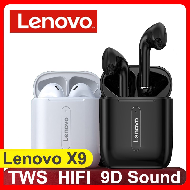 Lenovo X9 Bluetooth inalámbrico verdadero auriculares de Control táctil estéreo HIFI TWS auriculares micrófono Cancelación de ruido Siri impermeable auriculares