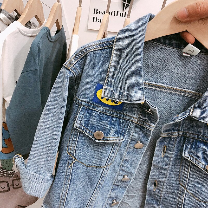 Boys denim jacket children baby foreign clothes jacket children's clothing