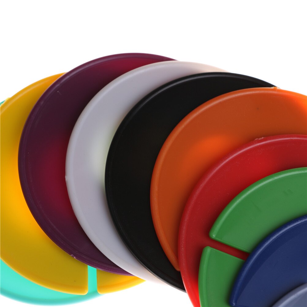 10 stk / parti plast tøjstativ størrelse skillevægge runde bøjler skab skillevægge tøjmærker størrelse markering ring tilfældig farve