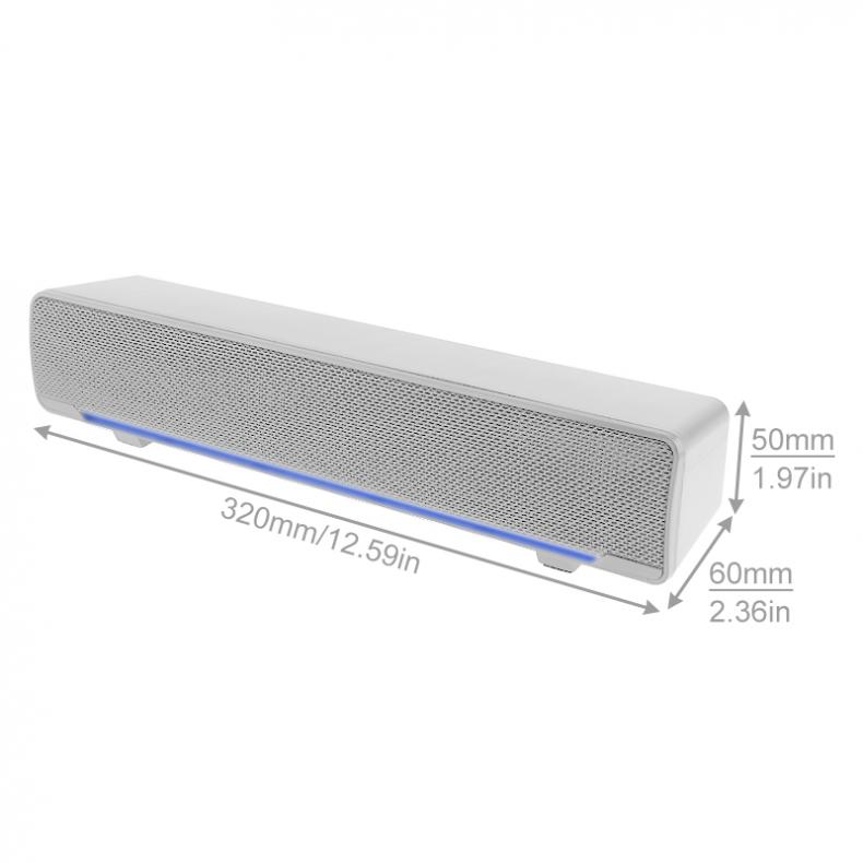 Sada V-196 Bluetooth-Compatibel Strip Speakers Draadloze Desktop Multi-Media Sound Bar Met Dual Speaker Dsp En Mengen geluid