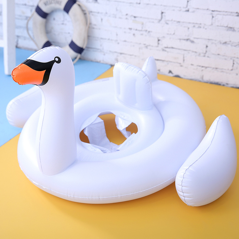 Rooxin Unicorn Flamingo Inflatable Pool Swimming Ring 0-4 Years Infant Float Swimming Circle Baby Seat Swimming Training Toys: Swan