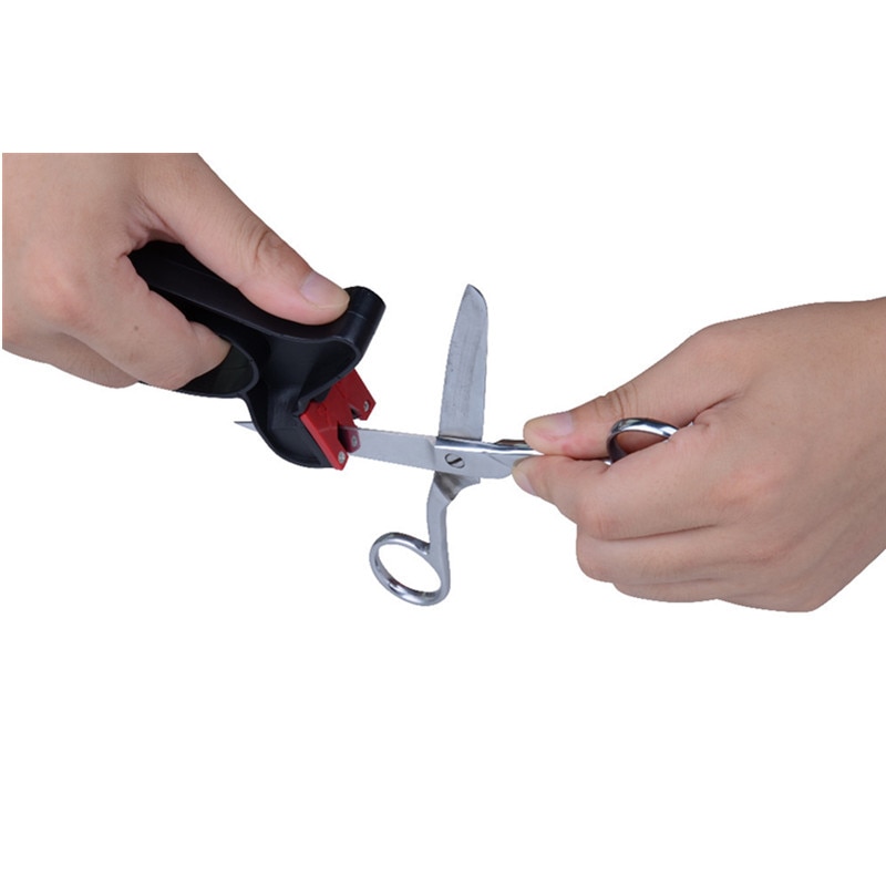2 in 1 Mini Handheld Scissors Knife Blade Cutter Sharpener Home Practical Blade Sharpener Kitchen Accessories
