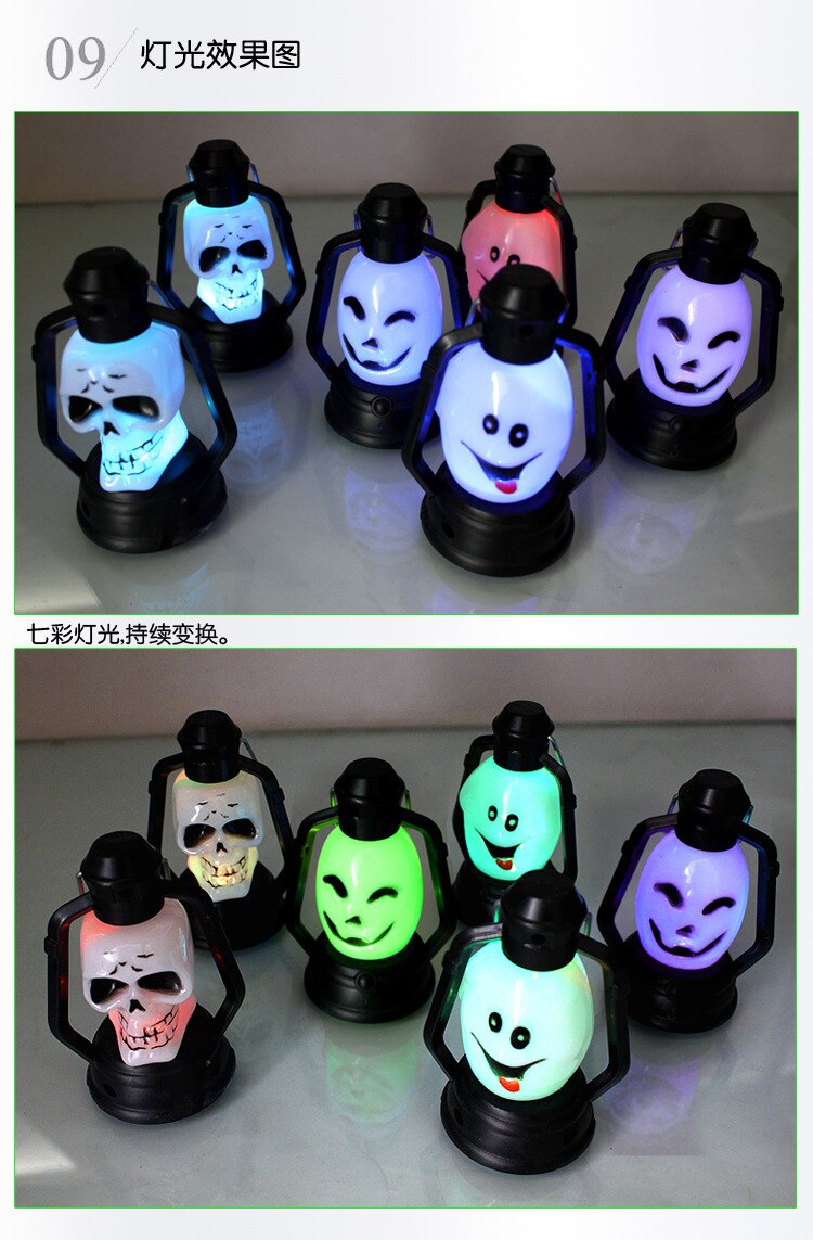 Halloween Schedel Pompoen Kleurrijke Led Speelgoed