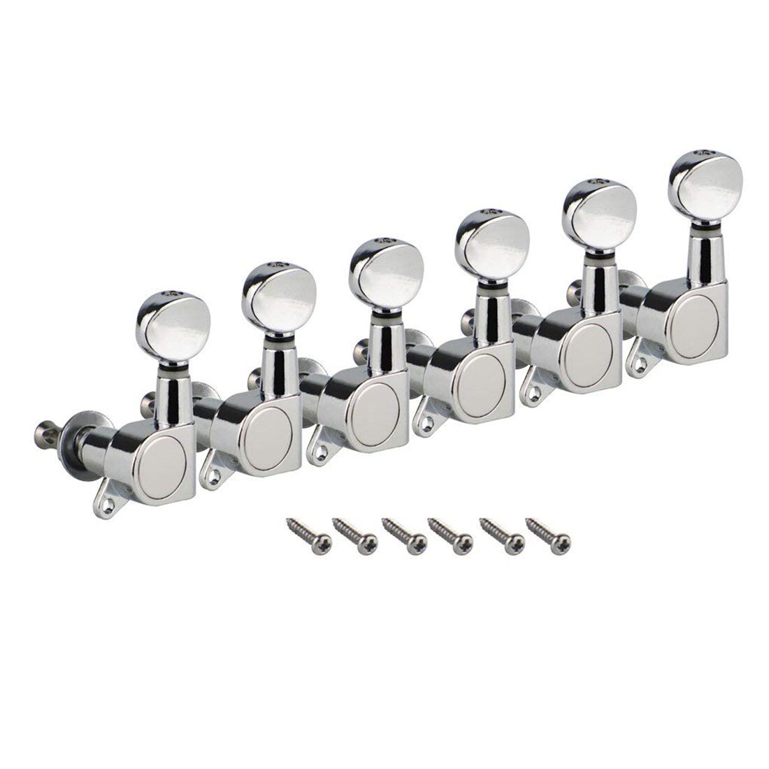 Fleur Tuning Pegs / Strings for Stratocaster / Tele / Acoustic Guitar 6L Silver: Default Title