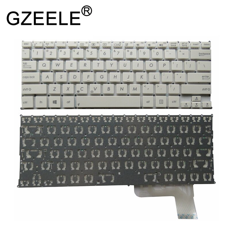English Keyboard FOR ASUS X201 X201E S200 S200E x202e Q200 Q200E US laptop keyboard: white