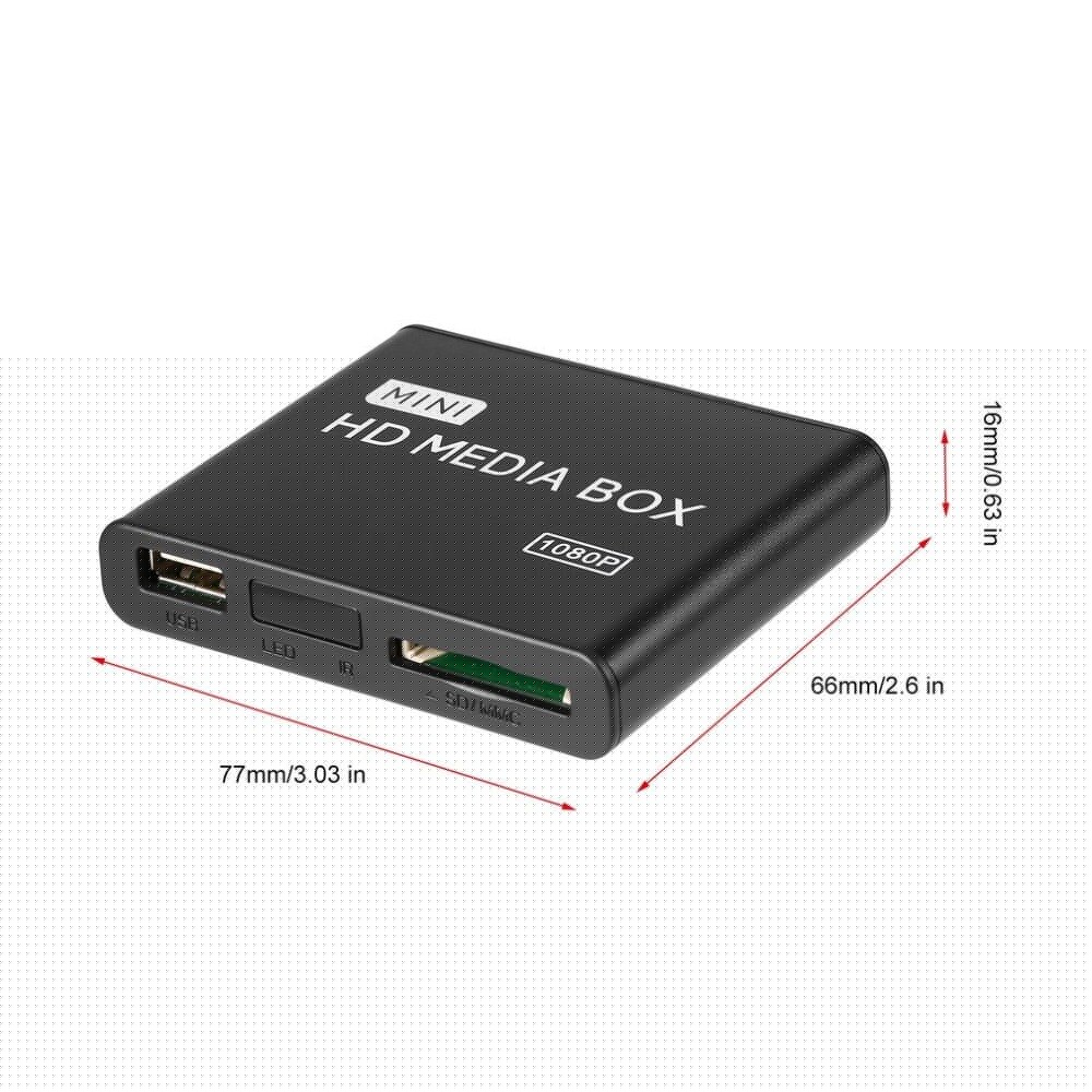 HD 1080P Media Box HDMI Media Player Box TV Video Multimedia Player EU Plug USB Remove Support MKV RM-SD USB SDHC MMC HDD-HDMI