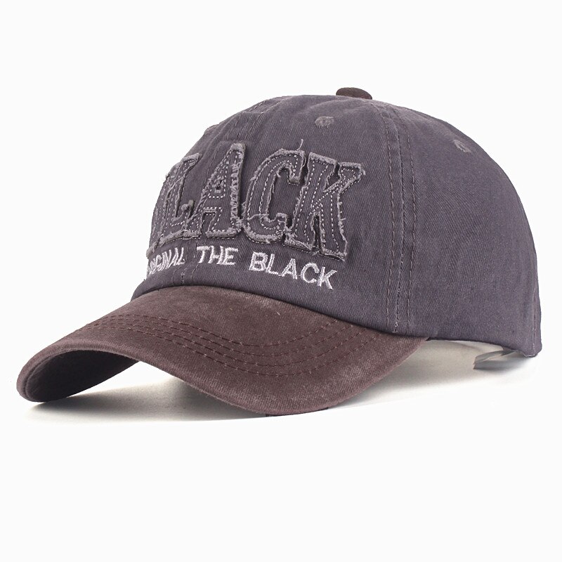 Xthree Baseball Cap Gewassen Katoen Voorzien Cap Brief Zwart Borduren Snapback Vader Hoed Voor Mannen Bone Gorra Casual Casquette cap: Grijs