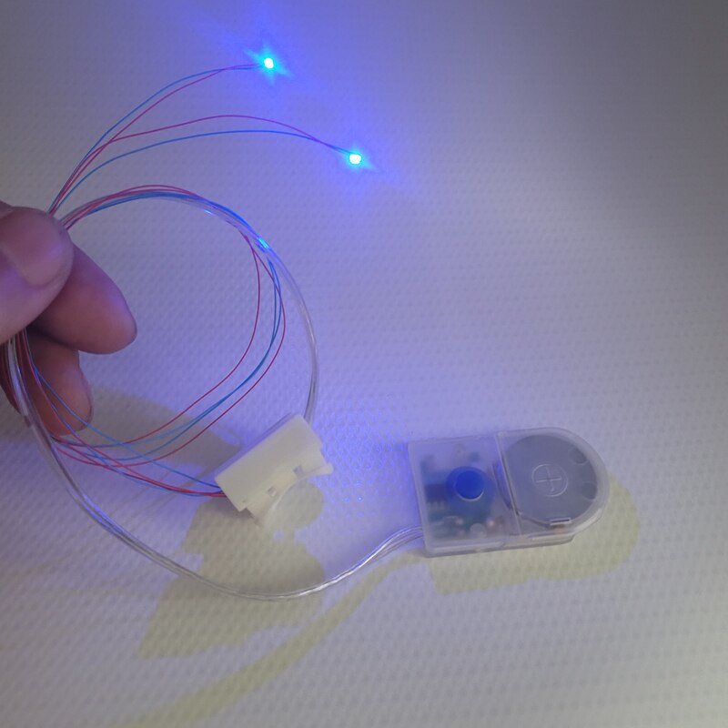 Boîtier de piles boutons Cr2032, avec interrupteur/Module Flash, changement de lumière vive normale en modèle de lumière clignotante, boîtier de piles/trois vitesses