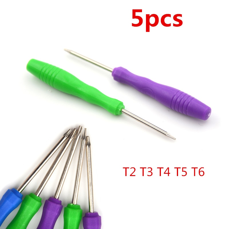 5pcs/Set T2 T3 T4 T5 T6 Security Screwdriver Tamperproof Hole Repairing Opening Tool Screw Driver Torx