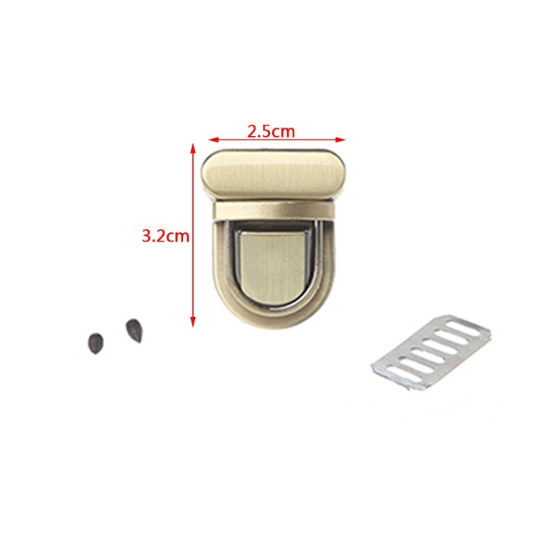 1PC Durable boucle torsion serrure matériel pour sac forme sac à main bricolage tour serrure sac fermoir