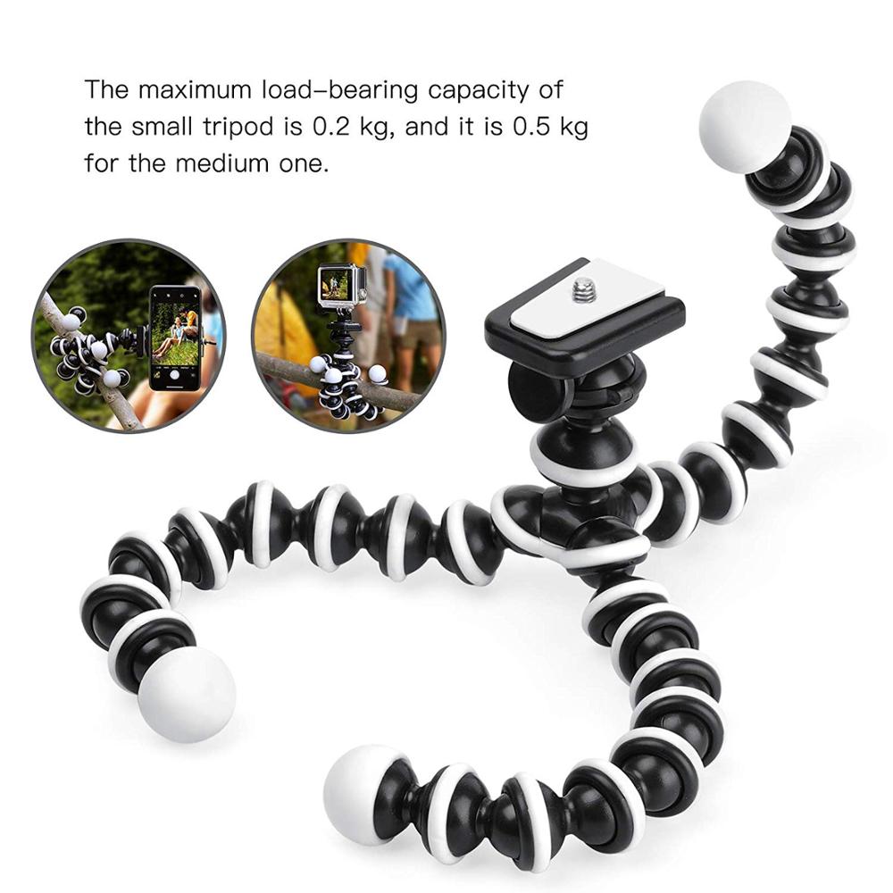 Blæksprutte fleksibel stativ gorillapod til telefon telefon mobiltelefon smartphone dslr kamera bord skrivebord mini stativ med klip