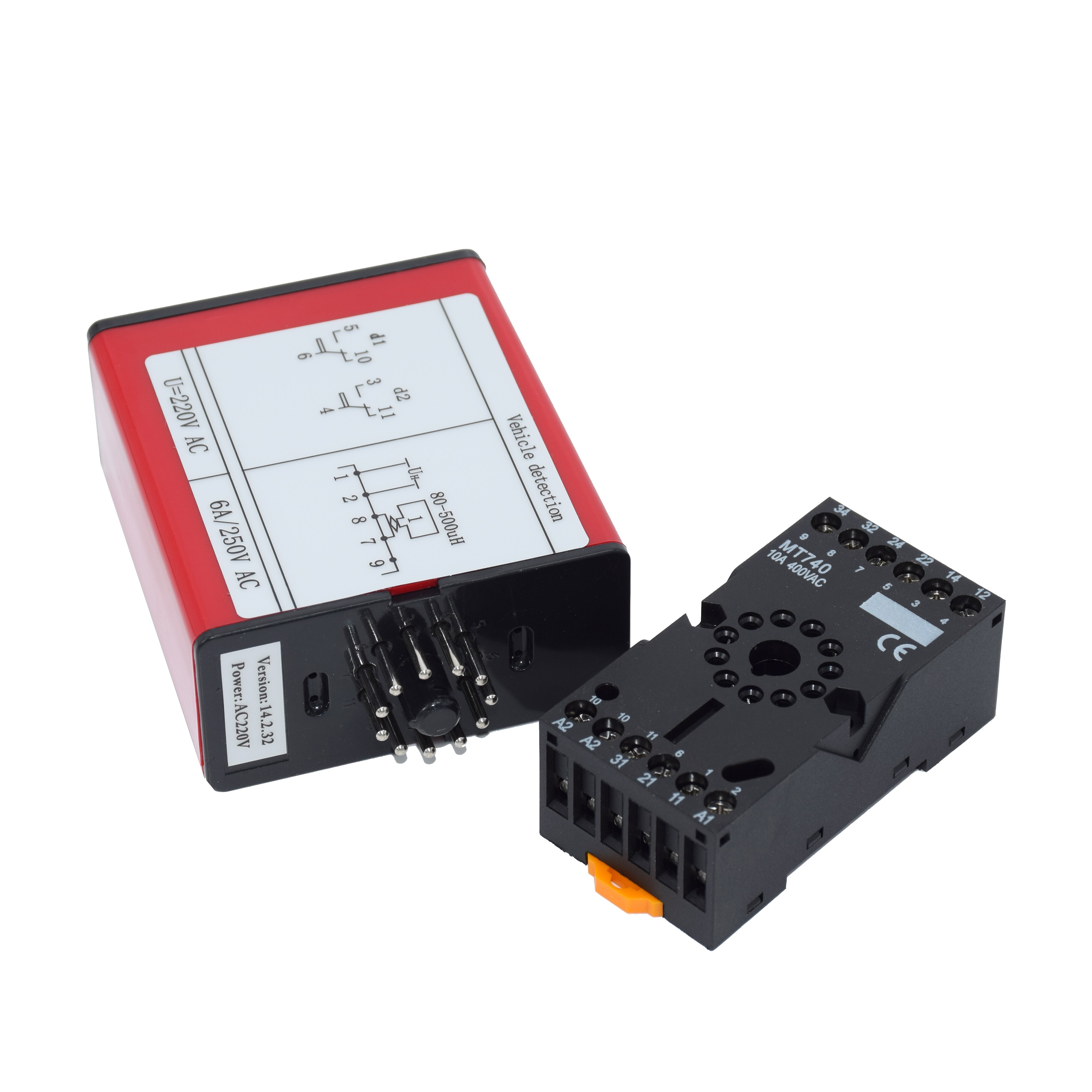 Capteur de détecteur de véhicule de détecteur de boucle à canal unique AC220V pour le stationnement de voiture d'ouvreur de porte coulissante d'oscillation de barrière