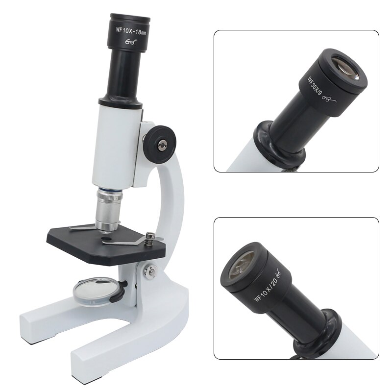 One Pair Biological Microscope Eyepiece WF10X WF30X High Eye-Point Wide Field with Mounting Size 23.2mm Optical Glass Lens