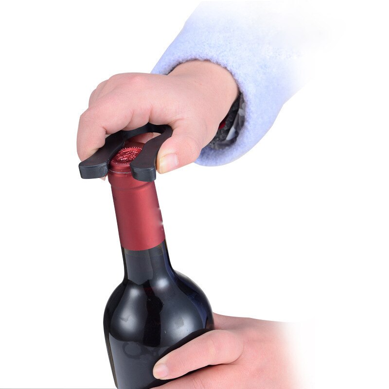 4-wielen Handheld Zwart Handheld Wiel Wijn Champagne Fles Folie Cutter Opener Roterende Messen Voor Hotel Restaurant