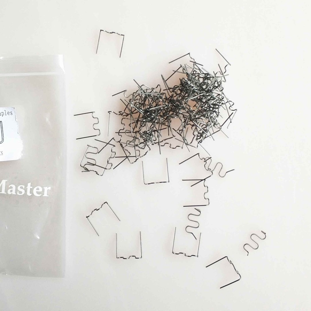 Agrafeuse chaude agrafes thermiques Kit de réparation en plastique 100 pièces 0.6S vague pré-coupé pour agrafeuse chaude voiture pare-chocs plastique soudure