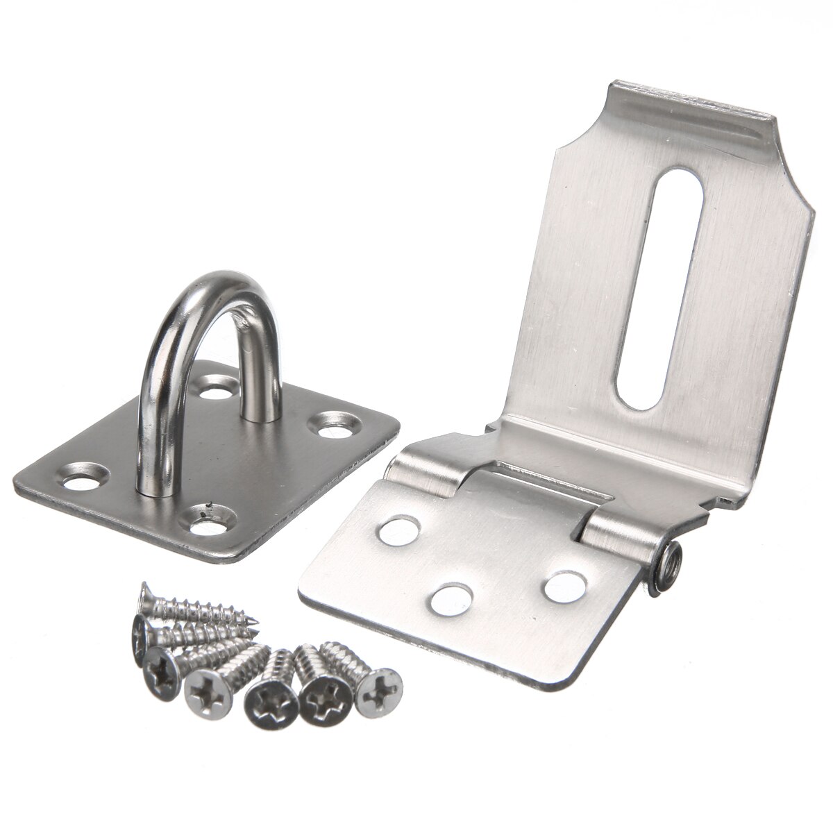 Duurzaam Rvs Deurslot Gesp Hasp Nietje Gate Deur Shed Klink Lock Plaat Deur Klink Sluiting Voor Hangslot Beveiliging