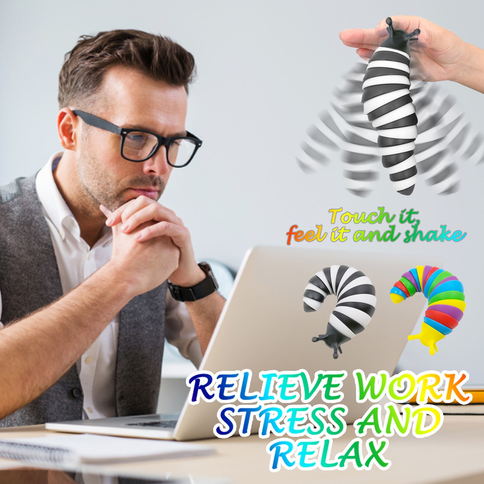 Balle articulée en Silicone 2022, jouet sensoriel Anti-stress, arc-en-ciel, de noël