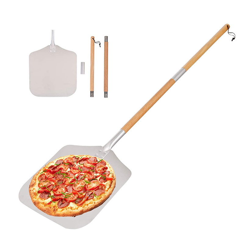 127cm Detachable Long Handle Pizza Shovel Paddle Aluminum Spade for Oven Grill Homemade Bread Pastry Peels Kitchen Baking Tools