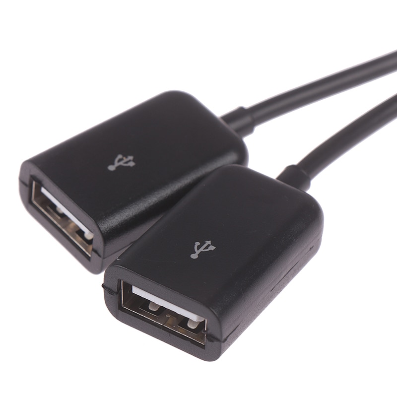 Micro USB/Tipo C a 2 OTG, Cable HUB de doble puerto Y divisor para tableta, Android, ratón, teclado, adaptador micro-usb tipo C