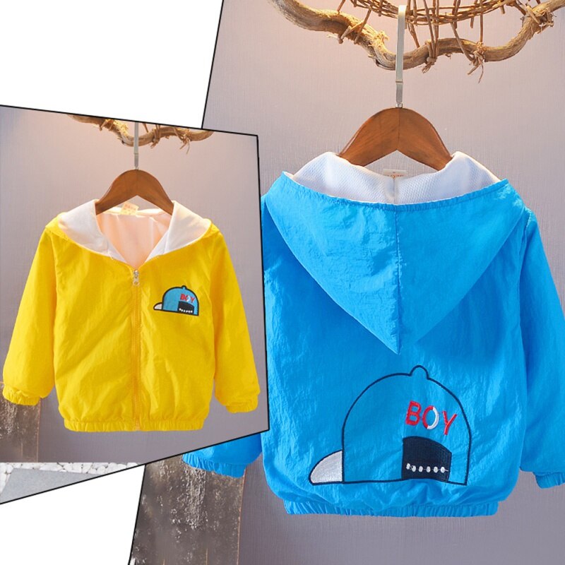 Toddler Hoodie Jackets Kids Printing Hooded Windbreak Outerwear Newborns Baby Infant Girls Boys Coat