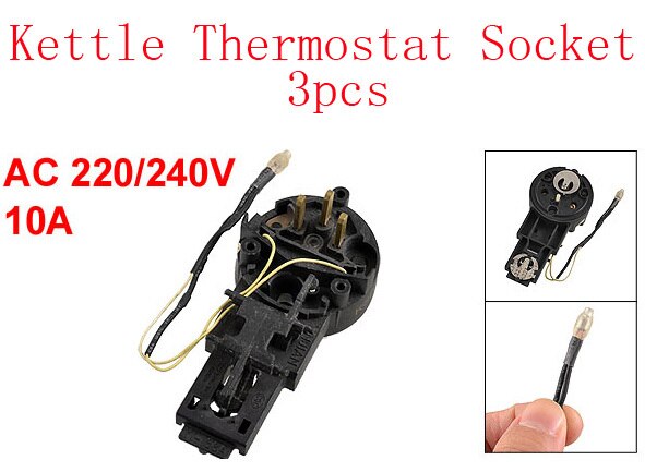KSD-01/13A Ketel Thermostaat Socket Temperatuurregelaar Base AC 220/240 v 10A 3 stks