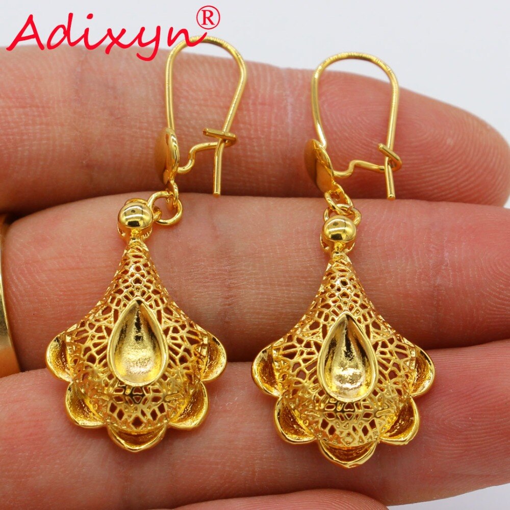 Adixyn Gold Ring/Earrings/Necklaces/Bracelet Jewelry sets for Women Gold Color African/Nigeria Jewellery N09051