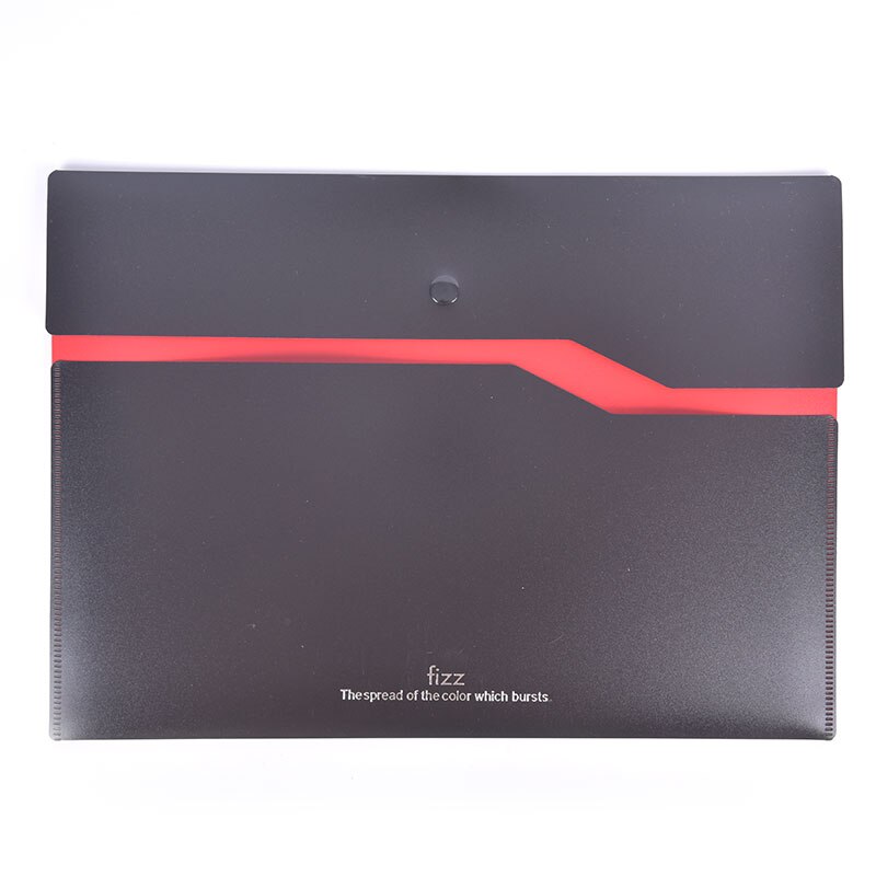 Fizz Filing Product A4 File Folder Office Desk Organizer 2-layer File Bag Office Supplies: Red