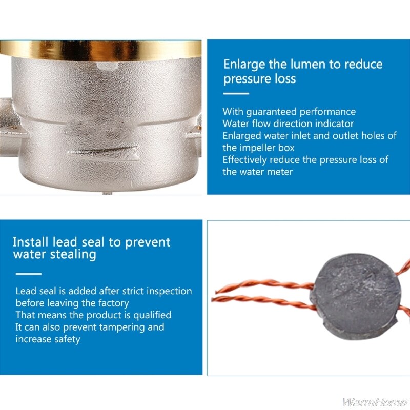 Water Meter Mechanical Rotary Wing 0-40℃ Cold Water Meter TYPE-E Qn 2.5m3/h J07 21