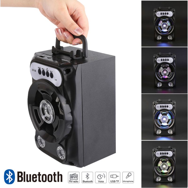 Grote Size Bluetooth Luidspreker Wireless Sound Systeem Bass Stereo Met Led Light Ondersteuning Tf Card Fm Radio Outdoor Sport Tra