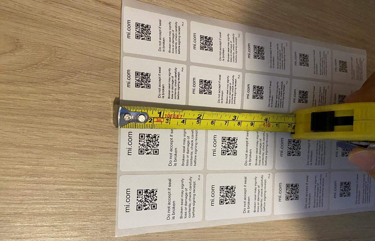 Box Seal Label Fillings Film Sticker For xiao mi xiaomi mi QR Code DO NOT ACCEPT IF SEAL IS BROKEN 100pcs/lot