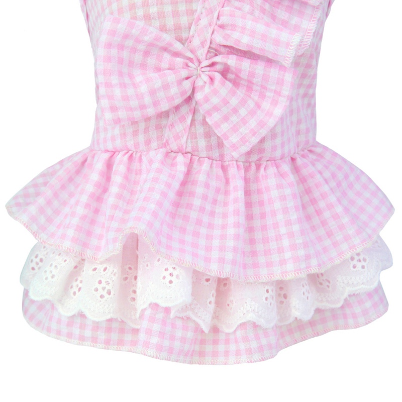 Vestido para perros mascota algodón estilo Vestido de princesa lazo falda transpirable cachorro ropa de verano disfraz