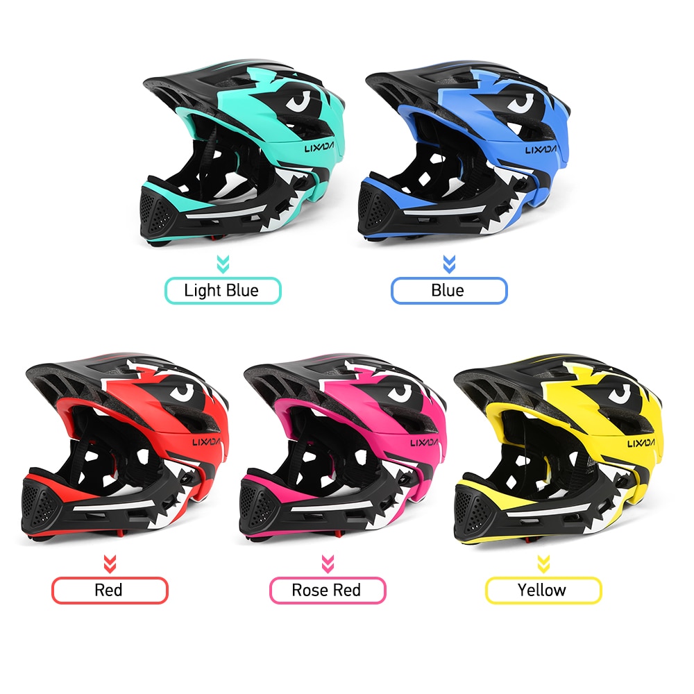 Lixada niños montar cascos bicicleta ciclismo patinaje desmontable máscara completa niños deportes de seguridad rodillo de Skateboarding