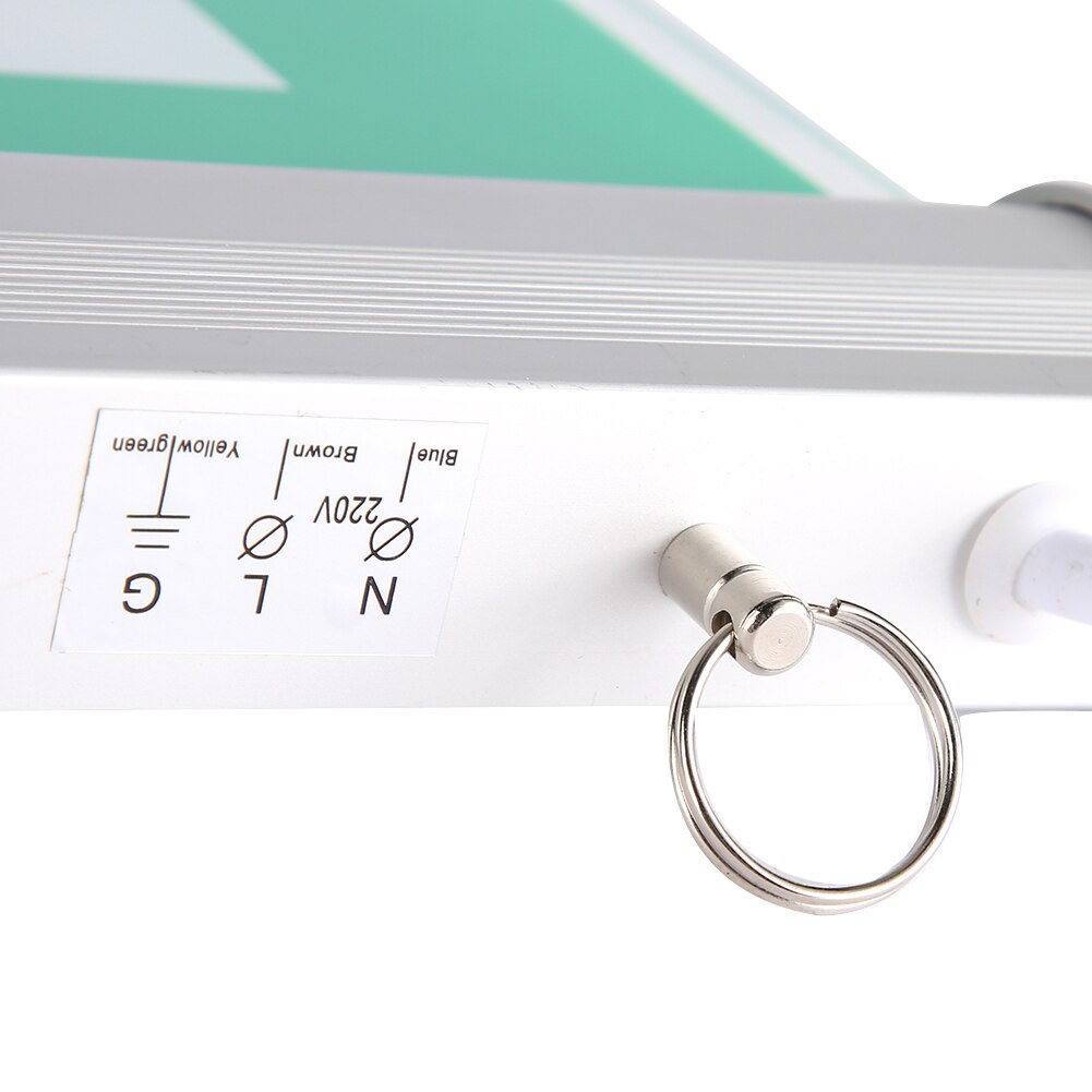 Alarmsignal strobe alarm 110-220v akryl 3w 12 lysdioder nødudgangsskilt lys sikkerhedsindikator