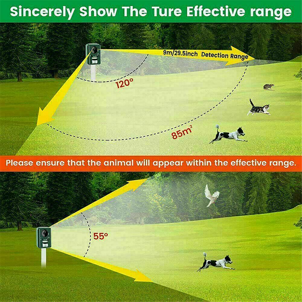 Ongediertebestrijder Vogels Outdoor Tuin Ultrasone Pir Motion Sensor Dier Hond Kat Vogel Repeller Deterre Tuin Gereedschap