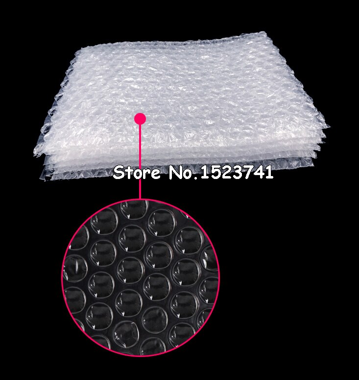 Bolsas de plástico para embalaje de burbujas, envoltorio de plástico de 80x100mm, plástico PE transparente, a prueba de golpes, doble película, 100 unidades
