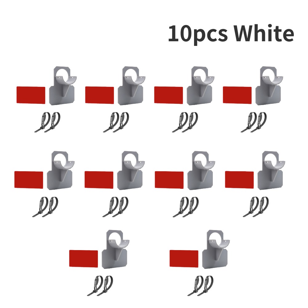 Soporte para tubería de piscina, accesorio para Bestwa Intex, salida de manguera sobre el suelo con brida de cables, 2-10 piezas, 30-38mm: 10pcs White