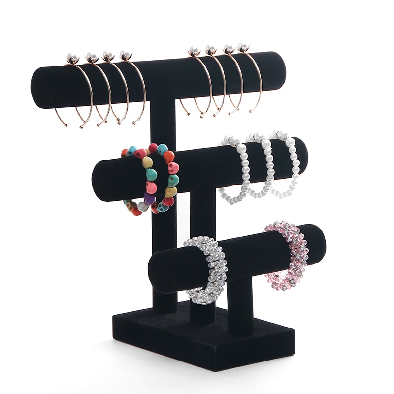 2 of 3 Tier T-Bar Armband Display Standaard Houder Voor Sieraden Opslag Sieraden Display Houder juwelen opbergen organizador joyas