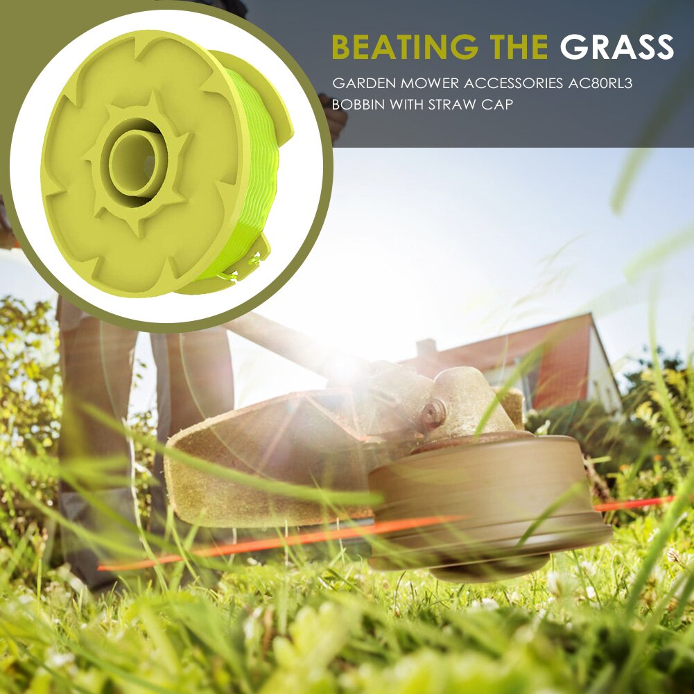 3pcs Replacement Trimmer Heads for Ryobi One+ AC14RL3A Strimmer Line Spool Grass Weeds Trimming Head Weeding Brush Cutter Parts