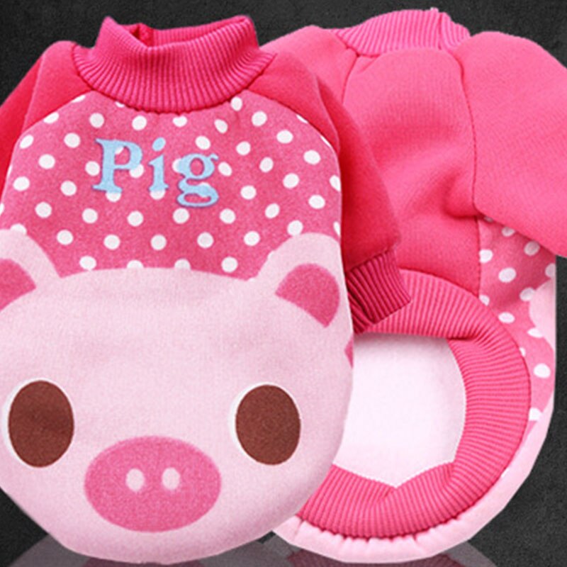 Outono inverno animal de estimação camisola macaco porco imprimir moda roupas para cães quente macio para animais de estimação roupas para cães moda filhote de cachorro roupas de alta qualidade