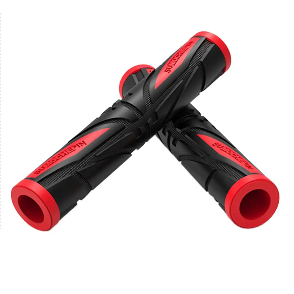 1Pair Motorcycle Handgrip Environmental rubber Motorbike Brake Clutch Lever Cover Handlebar Grips Motorcycle Handgrip Guard: Red
