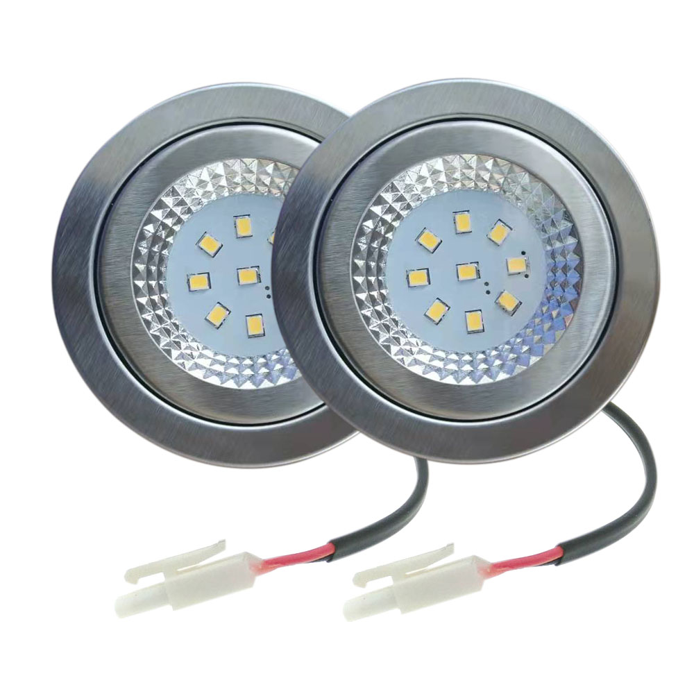 2-teilige 12V 230V 68mm Dunstabzugshaube Glühbirne 1,5W LED Regal Unterschrank Schrank Rauch Ventilator Auszieher Glühbirne LED