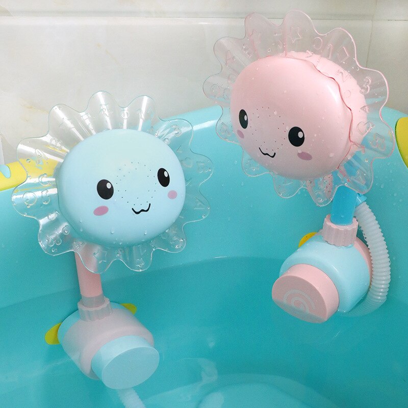 Baby Sonnenblumen Schlecht Spielzeug Badewanne Duschen Baden tüllen Saugnäpfe Falten sprühen Wasserhahn Spielen Schlecht Sonne Blume Wasser Spielzeug